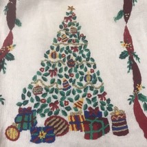 Nutcracker Women L Holiday Ugly Christmas Sweater Tree Presents Beaded - £19.80 GBP