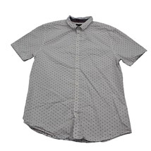 IVEO Shirt Mens M White Polka Dot Slim Fit Button Up Short Sleeve Collar... - $25.72