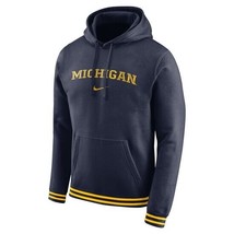NWT men&#39;s XL nike michigan wolverines college retro Pullover Hoodie FTBL - £41.70 GBP
