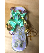 Alsan Victorian Enameling Cloisonné ornament flip flop 3 3/8” x 1 1/4” frog - €13,89 EUR