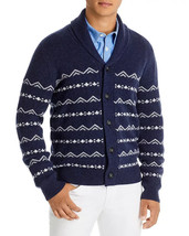 Major Department Store Designer Reg Fit Merino Wool Cardigan in Indigo A... - $71.99