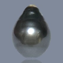 Teardrop 12.3 x 16.9mm 16.2 Carats Tahitian South Sea Natural Black Green Pearl - £74.73 GBP