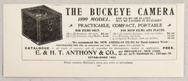 1899 Print Ad The Buckeye Camera Compact,Portable Anthony &amp; Co New York,Chicago - £7.76 GBP