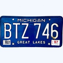 1997 United States Michigan Great Lakes Passenger License Plate BTZ 746 - £14.79 GBP