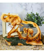 Ebros Safari Bush Elephant And Baby Walking In The Jungle Statue 9&quot;L Fau... - €25,93 EUR