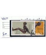 Stamps Canada 1975 Olympic Sculptures $1 &amp; $2 Scott 656-7 Used NH - $2.96