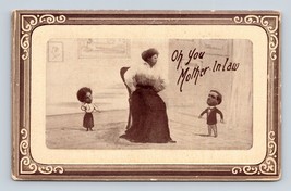 Oh You Mother In Law Exaggeration Faux Frame Embossed UNP DB Postcard N9 - £5.38 GBP