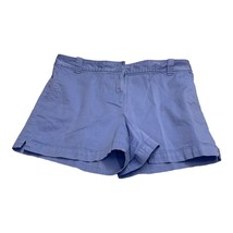 New York &amp; Company Chino Shorts Women&#39;s 8 Blue Pockets Zip Fly Mid-Rise ... - £14.95 GBP