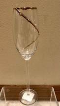 Pier 1 Gold Rimmed Gold Dot Swirl Champagne Glass Discontinued Retired NWT New - £11.99 GBP