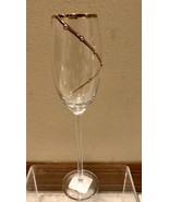 Pier 1 Gold Rimmed Gold Dot Swirl Champagne Glass Discontinued Retired N... - £12.01 GBP