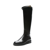 New Winter Women Cow Leather Army Boots Special  Retro Round Toe Riding Boots Ha - £131.01 GBP