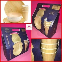 12pcs Tommy Bahama Melamine Dinner Plate Pasta Salad Bowls Cups Dinnerware Set - $24.74