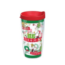 Tervis Peanuts Holiday Be Merry Snoopy Christmas 16 oz. Tumbler W/ Lid NEW - £10.38 GBP