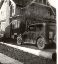 Automobile in Driveway House Photograph Original Snapshot Antique Found Photo - £7.86 GBP