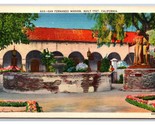 Mission San Fernando Memory Garden Los Angeles California UNP Linen Post... - $1.93