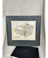 somersetshire England antique map hand colored Fullarton 1833 - $52.36