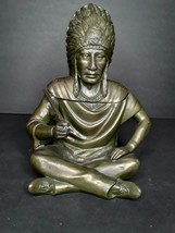 Jennings Brothers JB 3032 Bronze Indian Chief Statue Cigarette box - £150.08 GBP