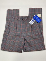 Pendleton Dress Pants Womens Size 8 Navy/red Plaid Pleated Lined Virgin Wool NWT - £33.26 GBP