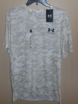 Under Armour Short Sleeve ABC Camo Men&#39;s XL Tee T-Shirt White Gray New 1... - $24.70