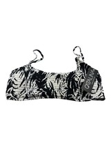 Catalina Womens  M Bikini Top Swimwear Black White Floral Smocked Halter - $14.17