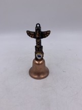 Copper Metal Bell Alaska Totem Pole State Souvenir - $15.90