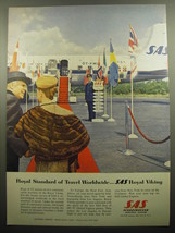 1957 SAS Scandinavian Airlines System Ad - Royal Standard of Travel Worldwide - £14.48 GBP