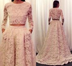 Two Piece Lace Wedding Dresses , 2 Piece Lace Bridal Dress - $299.99
