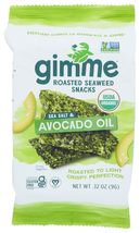 Gimme, Organic Sea Salt &amp; Avocado Oil Premium Roasted Seaweed, 0.32 Ounce - £5.45 GBP