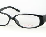 ESCADA VES 022S Colores 700 Negro Brillante Gafas Marco 52-14-140mm Italia - $86.00