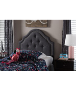 Halen Dark Gray Fabric Upholstered Twin Size Headboard  - $117.00