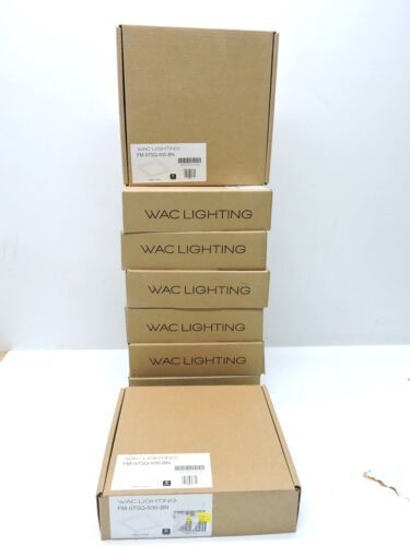 (x8) WAC Lighting SQ LED 7" Flush Mount 3000K, Brushed Nickel - FM-07SQ-930-BN - £117.37 GBP