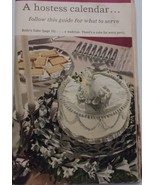 Vintage A Hostess Calendar Follow This Guide For What to Serve Recipe Book - $74.63 MXN