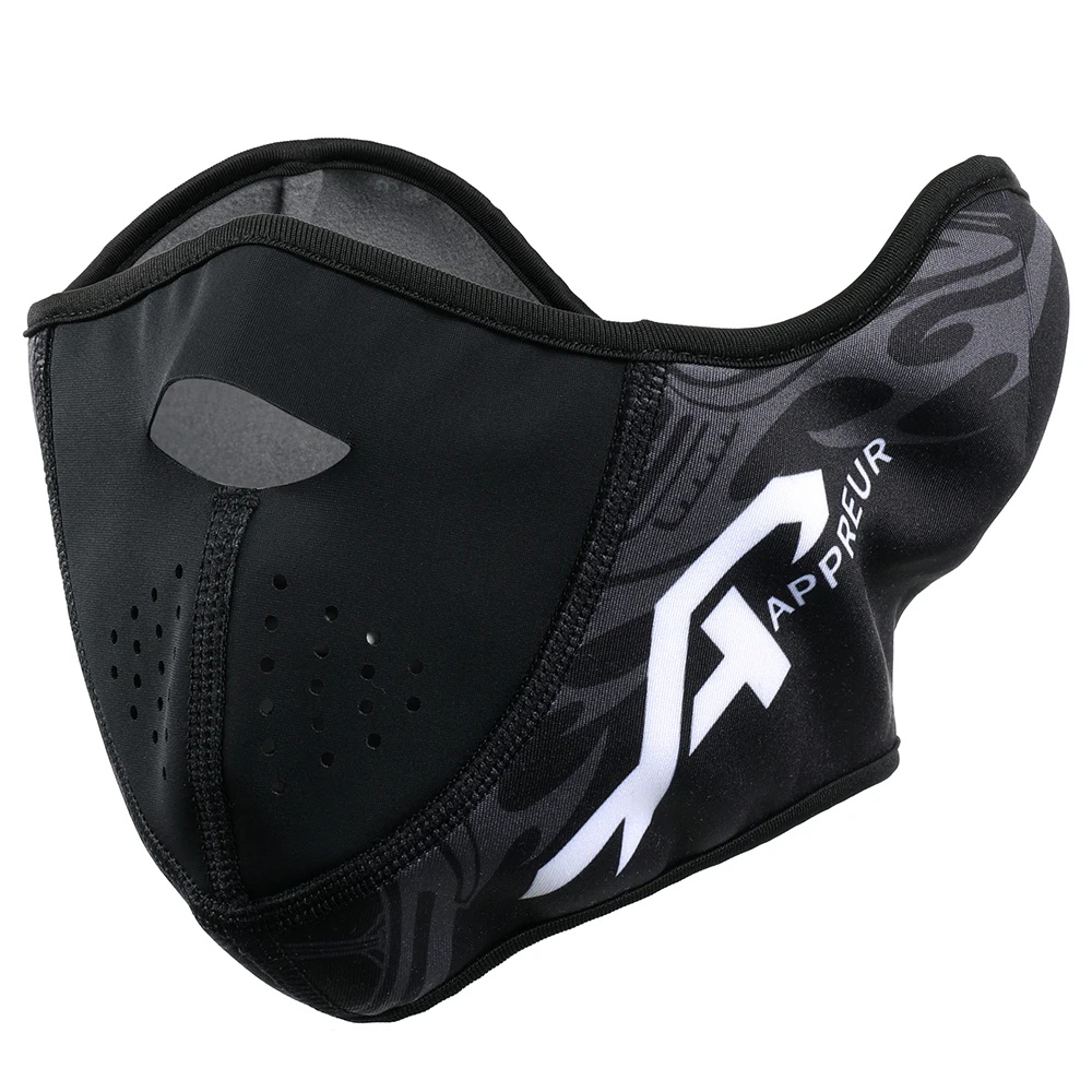 Motorcycle Half Face Mask Cover Winter Warmer Fleece Moto Balaclava  Windproof S - £108.78 GBP