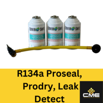Enviro-Safe, Proseal, Prodry &amp; Leak Detector, Auto AC 3 oz. 3 cans/hose - £34.08 GBP