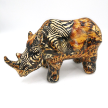 La Vie Safari Collection Glazed Ceramic Rhinocreos Rhino Figure -REPAIRE... - $28.49