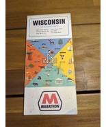 Vintage 1966 Marathon Wisconsin The Badger State Travel Brochure Map - $9.90