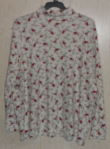 New Womens Laura Scott Woman Cardinal Print Mock Turtleneck Knit Top Size 3X - £20.20 GBP
