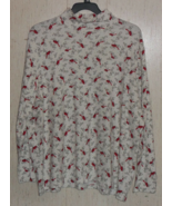 NEW WOMENS LAURA SCOTT WOMAN Cardinal Print MOCK TURTLENECK KNIT TOP  SI... - €21,88 EUR