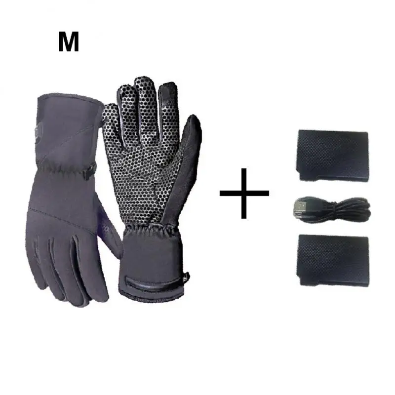 Winter Gloves Full Finger Heated Gloves Rechargeable Heated Warm Mitten Electric - $90.21