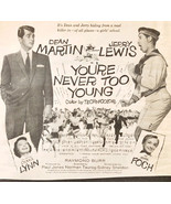 1955 You&#39;re Never Too Young Movie Advertisement Dean Martin Jerry Lewis ... - €26,12 EUR