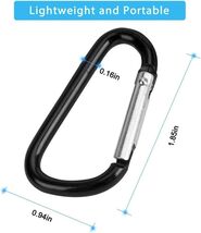 20PCS Mini 1.85"/4.7CM Aluminum Carabiners with 10PCS Nickel Metal Key R... - $9.70