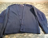 MILITARY EQUIPMENT USAF AIR FORCE AUTHORIZED UNIFORM SWEATER CARDIGAN BL... - $34.01