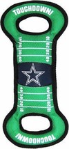 Dallas Cowboys NFL Football Field Pet Dog Tug Toy with Squeaker Green/Black - £15.77 GBP