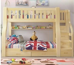 Children&#39;s bed upper and lower beds double bunk bed solid wood mother and child  - £2,535.79 GBP+