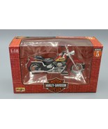 Harley Davidson 1:18 Maisto 1986 FLST Heritage Softail Red Motorcycle Se... - £12.65 GBP