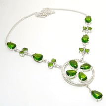 Peridot Gemstone Handmade Fashion Ethnic Gifted Necklace Jewelry 18" SA 2019 - £6.38 GBP