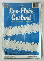 1983 Beistle Sno-Flake Garland Art Tissue Decoration 12ft New In Packaging - $14.99