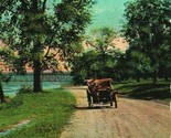 Antique Automobile on Riverside Drive Minneapolis MN 1912 Vtg Postcard  - $3.91