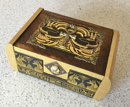 Small Egyptian Anubis Themed Trinket Box  - $8.00