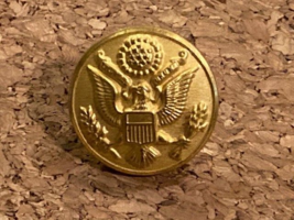 U.S. Army Great Seal Gold Button size 7/8” Waterbury Button Company Conn. - £3.90 GBP